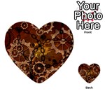 Steampunk In Rusty Metal Multi-purpose Cards (Heart)  Back 1