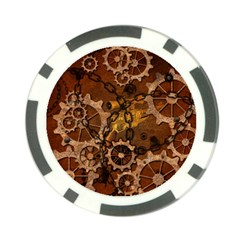 Steampunk In Rusty Metal Poker Chip Card Guards (10 Pack)  by FantasyWorld7