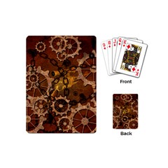 Steampunk In Rusty Metal Playing Cards (mini)  by FantasyWorld7