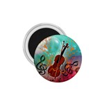 Violin With Violin Bow And Key Notes 1.75  Magnets Front