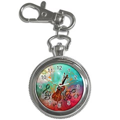 Violin With Violin Bow And Key Notes Key Chain Watches by FantasyWorld7