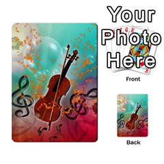 Violin With Violin Bow And Key Notes Multi-purpose Cards (rectangle)  by FantasyWorld7