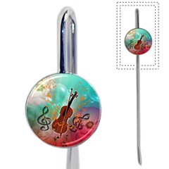 Violin With Violin Bow And Key Notes Book Mark by FantasyWorld7