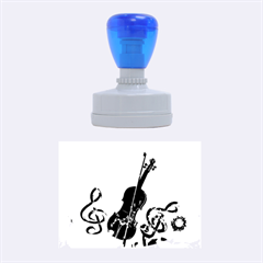 Violin With Violin Bow And Key Notes Rubber Oval Stamps by FantasyWorld7