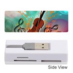 Violin With Violin Bow And Key Notes Memory Card Reader (Stick)  Front