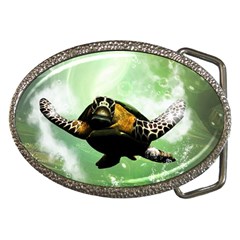 Beautiful Seaturtle With Bubbles Belt Buckles by FantasyWorld7