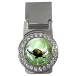 Beautiful Seaturtle With Bubbles Money Clips (CZ) 