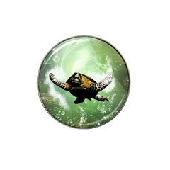 Beautiful Seaturtle With Bubbles Hat Clip Ball Marker (4 Pack) by FantasyWorld7