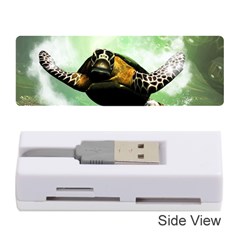 Beautiful Seaturtle With Bubbles Memory Card Reader (stick)  by FantasyWorld7