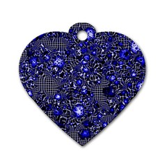 Sci Fi Fantasy Cosmos Blue Dog Tag Heart (two Sides) by ImpressiveMoments