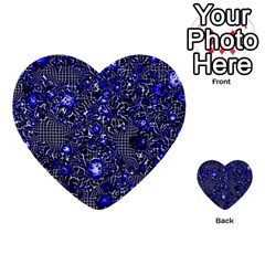 Sci Fi Fantasy Cosmos Blue Multi-purpose Cards (heart)  by ImpressiveMoments