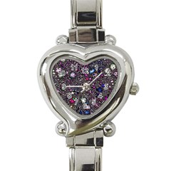 Sci Fi Fantasy Cosmos Pink Heart Italian Charm Watch by ImpressiveMoments