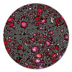 Sci Fi Fantasy Cosmos Red  Magnet 5  (round) by ImpressiveMoments