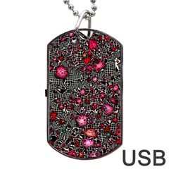 Sci Fi Fantasy Cosmos Red  Dog Tag Usb Flash (one Side) by ImpressiveMoments