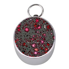 Sci Fi Fantasy Cosmos Red  Mini Silver Compasses by ImpressiveMoments