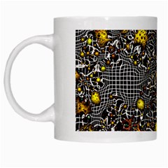 Sci Fi Fantasy Cosmos Yellow White Mugs by ImpressiveMoments