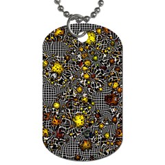 Sci Fi Fantasy Cosmos Yellow Dog Tag (two Sides) by ImpressiveMoments