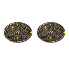 Sci Fi Fantasy Cosmos Yellow Cufflinks (oval) by ImpressiveMoments