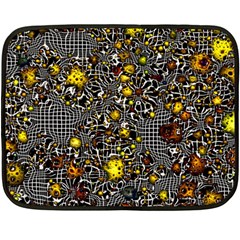 Sci Fi Fantasy Cosmos Yellow Fleece Blanket (mini) by ImpressiveMoments