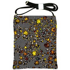 Sci Fi Fantasy Cosmos Yellow Shoulder Sling Bags by ImpressiveMoments