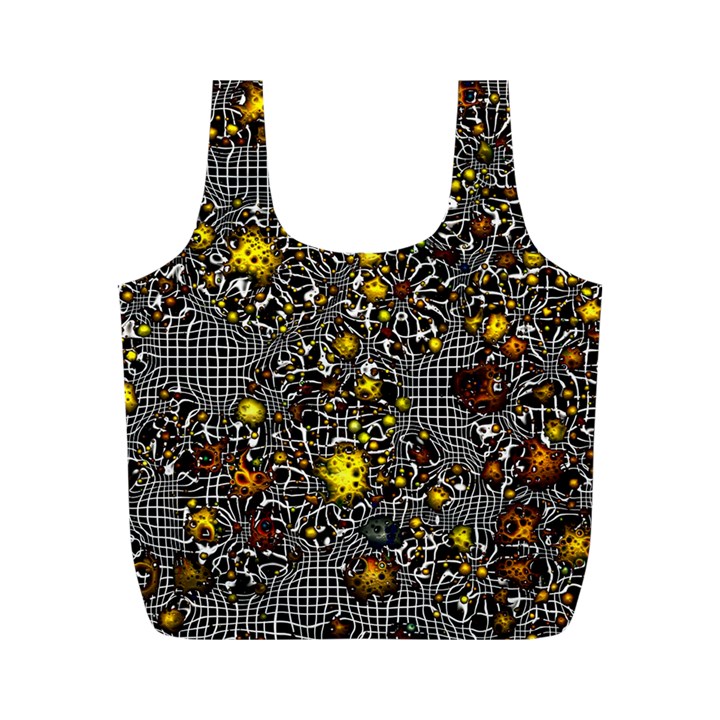 Sci Fi Fantasy Cosmos Yellow Full Print Recycle Bags (M) 