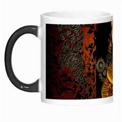 Steampunk, Funny Monkey With Clocks And Gears Morph Mugs by FantasyWorld7