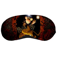 Steampunk, Funny Monkey With Clocks And Gears Sleeping Masks by FantasyWorld7