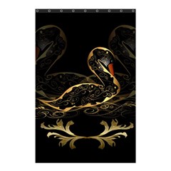 Wonderful Swan In Gold And Black With Floral Elements Shower Curtain 48  X 72  (small)  by FantasyWorld7