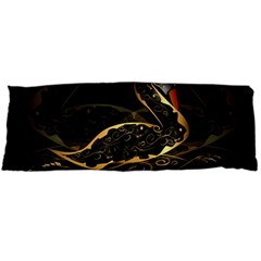 Wonderful Swan In Gold And Black With Floral Elements Body Pillow Cases (dakimakura) 