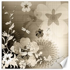 Vintage, Wonderful Flowers With Dragonflies Canvas 20  X 20  