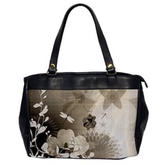 Vintage, Wonderful Flowers With Dragonflies Office Handbags