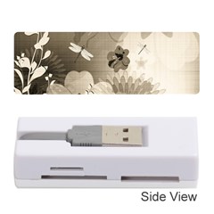 Vintage, Wonderful Flowers With Dragonflies Memory Card Reader (stick) 