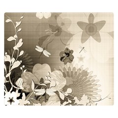 Vintage, Wonderful Flowers With Dragonflies Double Sided Flano Blanket (small) 