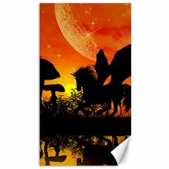 Beautiful Unicorn Silhouette In The Sunset Canvas 40  x 72  