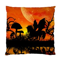 Beautiful Unicorn Silhouette In The Sunset Standard Cushion Cases (Two Sides) 