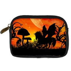 Beautiful Unicorn Silhouette In The Sunset Digital Camera Cases