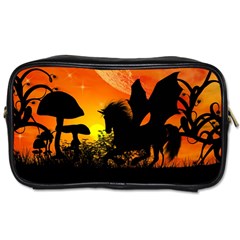 Beautiful Unicorn Silhouette In The Sunset Toiletries Bags 2-Side