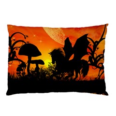 Beautiful Unicorn Silhouette In The Sunset Pillow Cases (two Sides) by FantasyWorld7