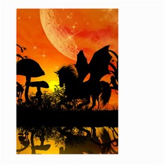 Beautiful Unicorn Silhouette In The Sunset Large Garden Flag (Two Sides)