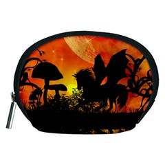 Beautiful Unicorn Silhouette In The Sunset Accessory Pouches (Medium) 