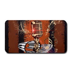 Microphone With Piano And Floral Elements Medium Bar Mats