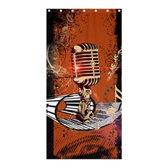 Microphone With Piano And Floral Elements Shower Curtain 36  X 72  (stall) 