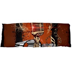 Microphone With Piano And Floral Elements Body Pillow Cases Dakimakura (two Sides) 