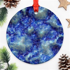 Alien Dna Blue Ornament (round)  by ImpressiveMoments