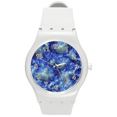 Alien Dna Blue Round Plastic Sport Watch (m) by ImpressiveMoments