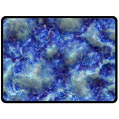 Alien Dna Blue Double Sided Fleece Blanket (large) 