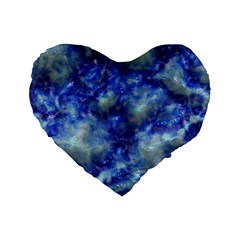 Alien Dna Blue Standard 16  Premium Flano Heart Shape Cushions