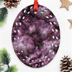 Alien Dna Purple Oval Filigree Ornament (2-side) 