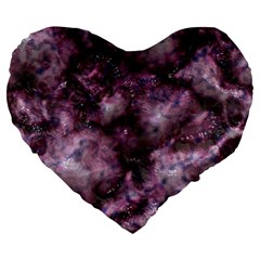 Alien Dna Purple Large 19  Premium Flano Heart Shape Cushions