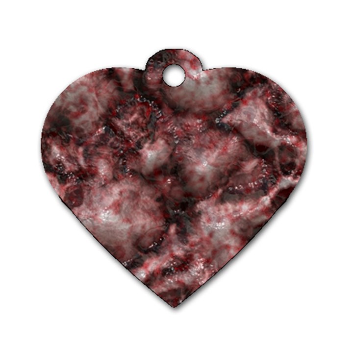 Alien DNA Red Dog Tag Heart (Two Sides)